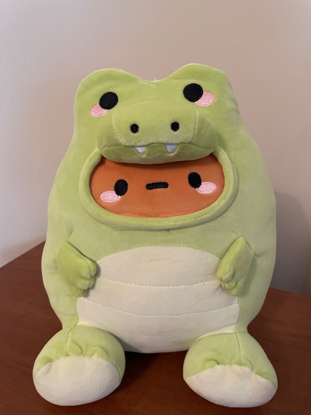New Croc Tayto Smoko Green Crocodile Midi Mochi Plush Stuffed Toy 11 inches